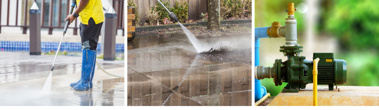 Use a high pressure water jetting system to clean surfaces (SAQA: 377722)