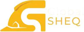 Global SHEQ logo with yellow stylized S